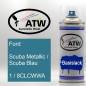 Preview: Ford, Scuba Metallic / Scuba Blau, 1 / 8CLCWWA: 400ml Sprühdose, von ATW Autoteile West.